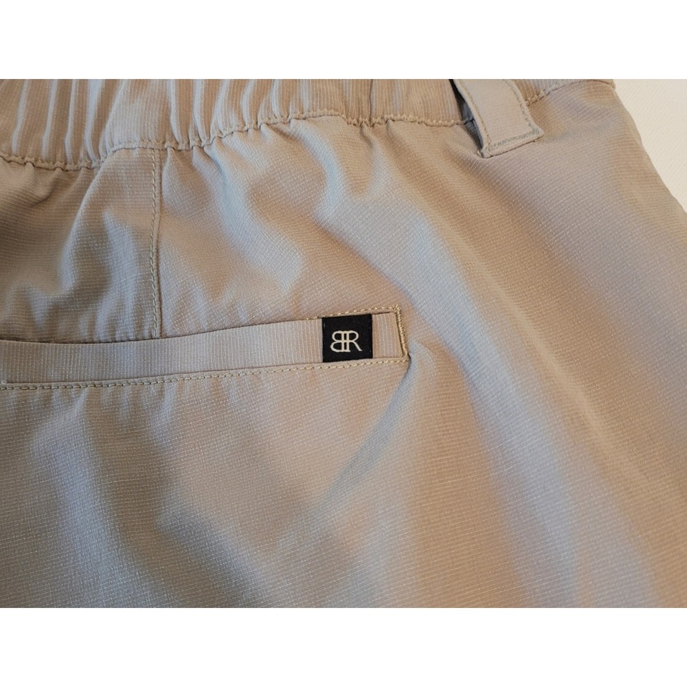 Banana Republic Mens 38 Khaki Stretch Flat Front Performance Shorts Tan 9 Inseam - Picture 9 of 10